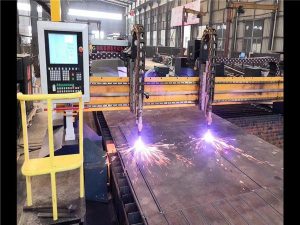 Peiriant Torri Plasma CNC Gantry Drive Dwbl H Hypertherm Llinell Cynhyrchu Trawst System CNC