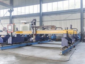 Peiriant torri plât metel cnc deallus Gantry math plasma a pheiriant torri fflam yn awtomatig